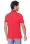 Camisa Polo Malwee Reta Padronagem Vermelha/Azul-Marinho - Marca Malwee