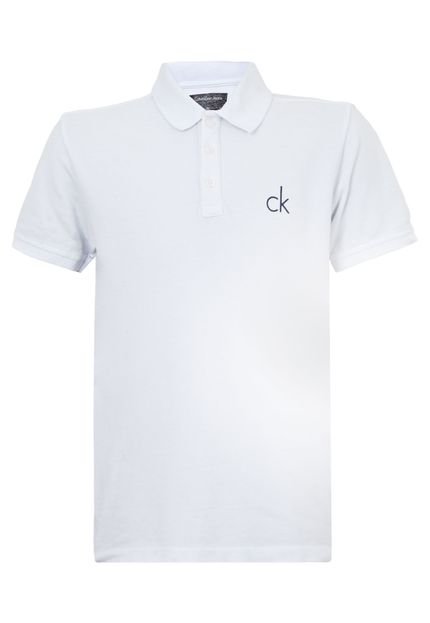 Camisa Polo CK Kids Infantil Branca - Marca Calvin Klein Kids