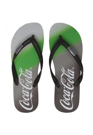 Chinelo Coca Cola Shoes Colornet Branco/Preto