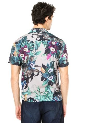 Camisa Ellus Honolulu Dreams Bege/Rosa