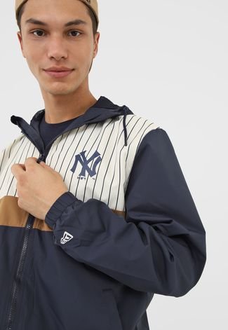 Jaqueta Corta Vento New Era New York Yankees MLB Azul-Marinho/Off-White