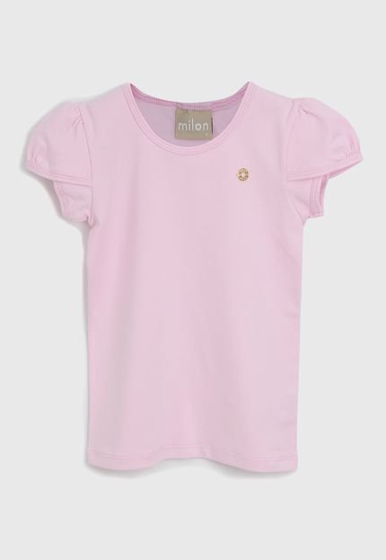 Blusa Milon Infantil Babados Rosa - Marca Milon