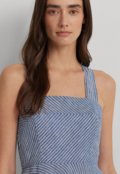 Vestido Lauren Ralph Lauren Midi Listrado Azul - Marca Lauren Ralph Lauren