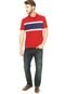 Camisa Polo DAFITI EDGE Listras Yatch Vermelha - Marca DAFITI EDGE