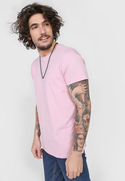 Camiseta Colcci Bordado Rosa - Marca Colcci
