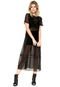 Vestido Colcci Midi Tule Preto - Marca Colcci