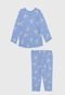 Pijama Kyly Longo Infantil Lhama Azul - Marca Kyly