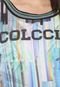 Vestido Colcci Fitness Curto Estampado Verde/Roxo - Marca Colcci Fitness