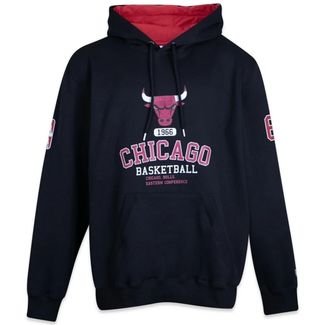 Moletom New Era Plus Size Canguru Fechado Chicago Bulls Plus Size