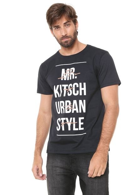 Camiseta Mr Kitsch Manga Curta Estampada Preta - Marca MR. KITSCH