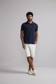 Polo Malha Tricot Slim Fit - Azul Marinho M HIGHSTIL - Marca HIGHSTIL