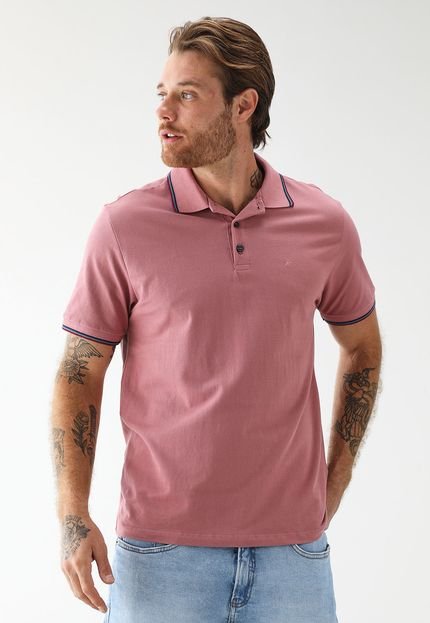 Camisa Polo Ellus Reta Piquet Rosa - Marca Ellus