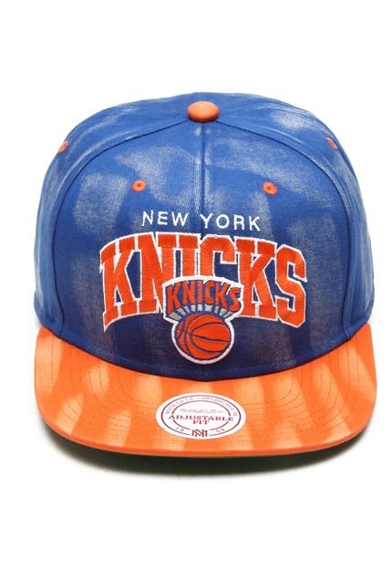 Boné Mitchell & Ness Snapback Cycle New York Knicks Azul/Laranja - Marca Mitchell & Ness