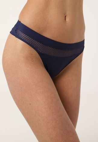Calcinha Calvin Klein Underwear Fio Dental Infinite Flex Azul-Marinho -  Compre Agora