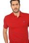 Camisa Polo Lacoste Reta Listrada Vermelha/Azul-marinho - Marca Lacoste