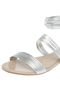 Rasteira DAFITI SHOES Gladiadora Prata - Marca DAFITI SHOES