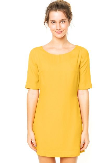 Vestido FARM T-Shirt Decote Amarelo - Marca FARM