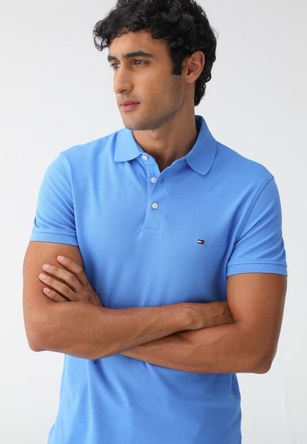 Camisa Polo Tommy Hilfiger Reta Azul - Marca Tommy Hilfiger