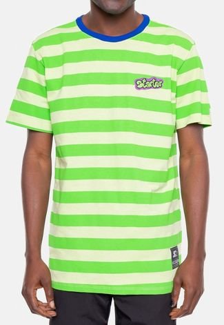 Camiseta Starter Listrada Bel-Air Verde - Compre Agora