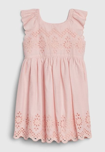 Vestido GAP Infantil Babado Rosa - Marca GAP