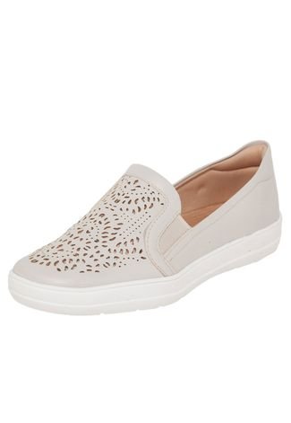 Slip On Piccadilly Recortes Cinza