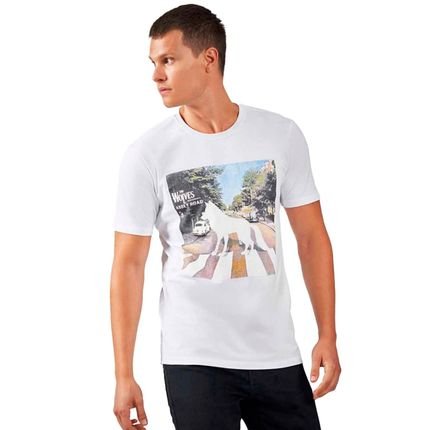Camiseta Acostamento Abbey Road IN23 Branco Masculino - Marca Acostamento