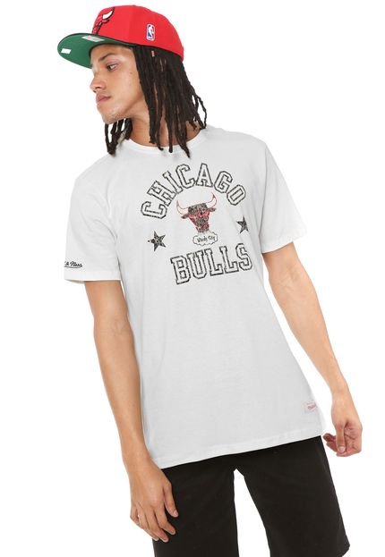 Camiseta Mitchell & Ness Chicago Bulls Off-White - Marca Mitchell & Ness