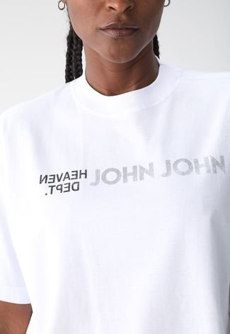 Camiseta John John Label Branca