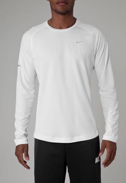 Camiseta Nike M/L Miler Branca - Marca Nike