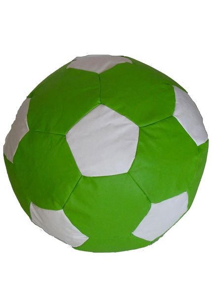 Puff Big Ball Futebol Pop Verde e Branco - Marca Stay Puff