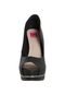 Peep Toe Pink Connection Meia Pata Preto - Marca Pink Connection