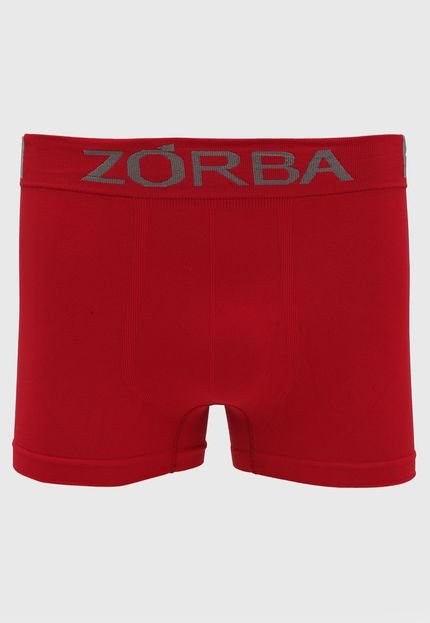 Cueca Zorba Boxer Lettering Vermelha - Marca Zorba