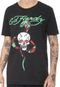 Camiseta Ed Hardy  Skull & Snake Preta - Marca Ed Hardy