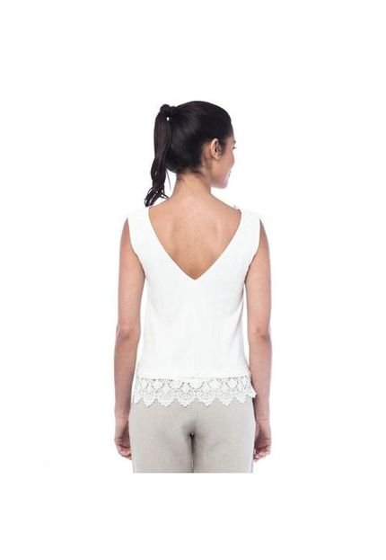 Blusa Guipure Off-White - Marca Eclectic