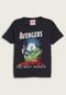 Camiseta Infantil Brandili Avengers Preta - Marca Brandili