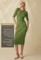 Vestido Inspira Sustentável Midi Brallet Viscose ECOVERO™ Verde - Marca Inspira