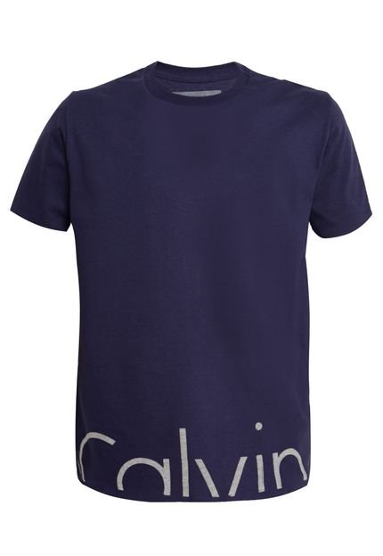 Camiseta Calvin Klein Kids Nome Azul Marinho - Marca Calvin Klein Kids