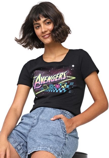 Blusa Cativa Marvel Avengers Preta - Marca Cativa Marvel