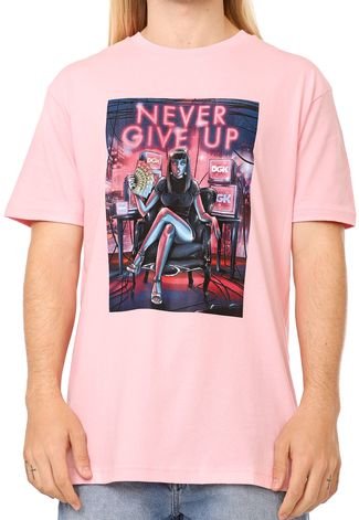 Camiseta DGK Never Give Up Rosa