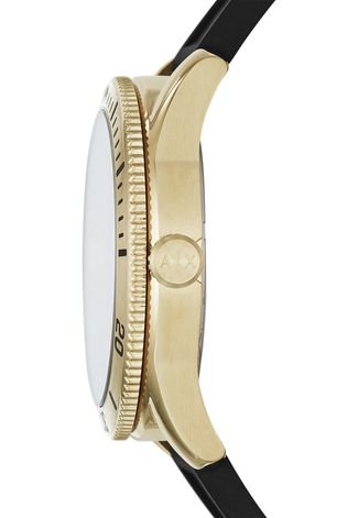 Relógio Armani Exchange Analógico Com Data Dourado Redondo - Ax1828/8Dn