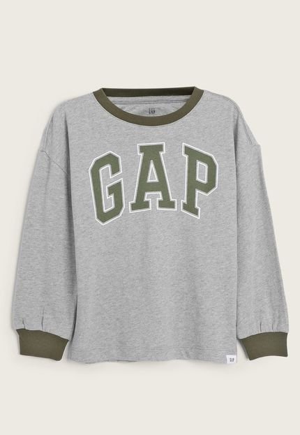 Camiseta Infantil GAP Logo Cinza - Marca GAP