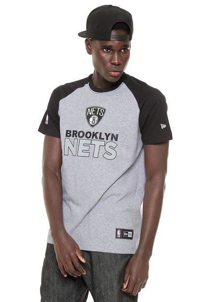 Camiseta New Era Brooklin Nets NBA Cinza - Marca New Era