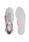 Tênis Couro adidas Originals Gazelle Cinza/Vermelho - Marca adidas Originals