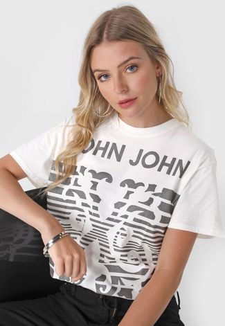 Camiseta John John Feminina Bru Off Branca - Dom Store Multimarcas