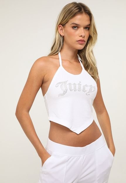 Top Cropped Forever 21 Frente Única Juicy Branca - Marca Forever 21