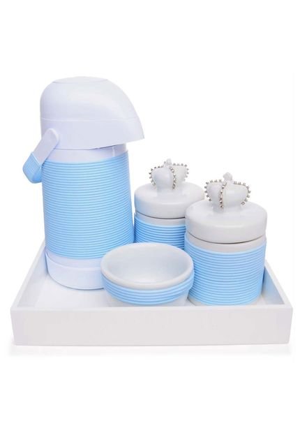 Kit Higiene Cosmopolitan Detalhes Para Bebê Azul - Marca Detalhes