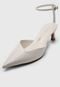 Scarpin Slingback Santa Lolla Off-White - Marca Santa Lolla