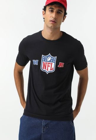 Camiseta New Era Shield NFL Preta