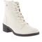 Bota Coturno Via Marte Salto Bloco Pespontos Off White - Marca Via Marte