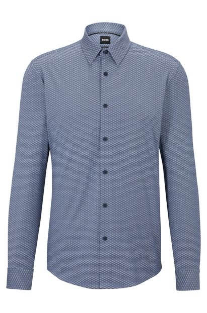 Camisa Casual BOSS Roan Kent Azul - Marca BOSS